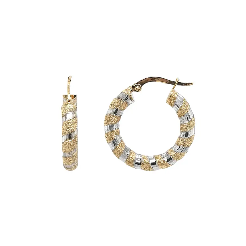 Elegante runde Ohrringe mit modernem Kontrastdesign