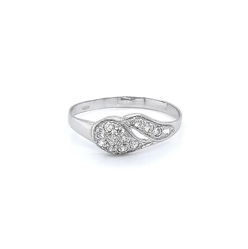 Ring mit Zirkonen aus Weißgold