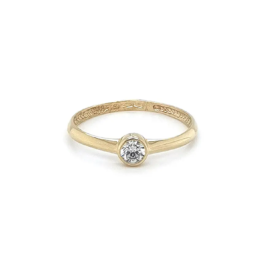 Gold Verlobungsring mit Zirkon