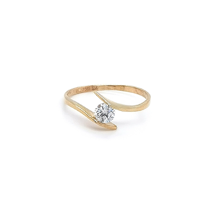Gold Verlobungsring mit Zirkon
