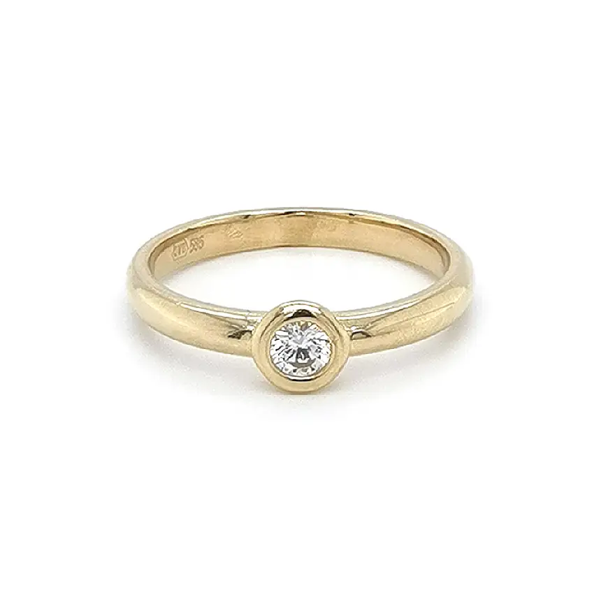 Gold Verlobungsring mit Zirkon