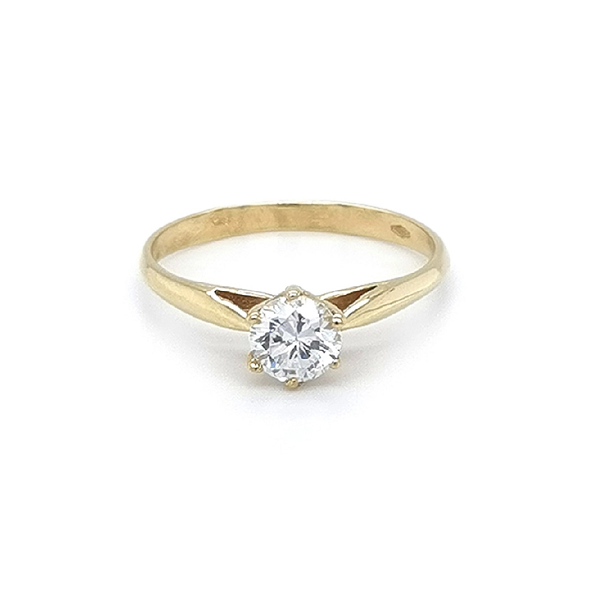 Gold Verlobungsring mit Zicron
