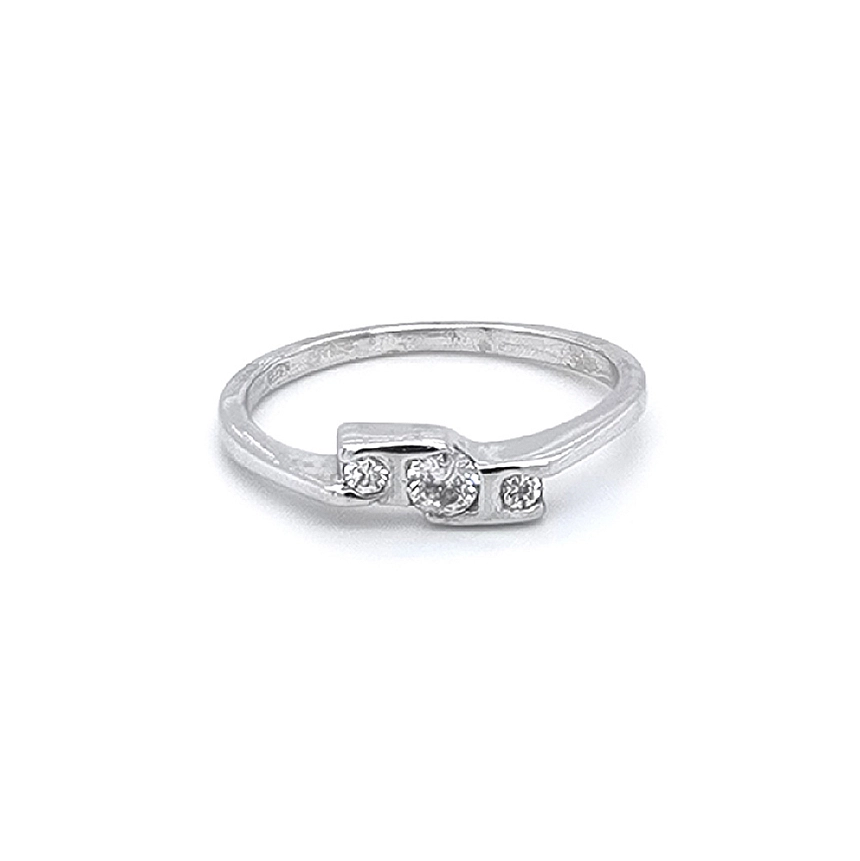 Ring mit Zirkonen aus Weißgold