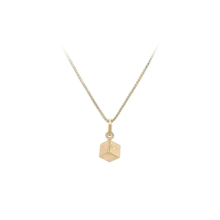 Gold-Anhänger Spielwürfel