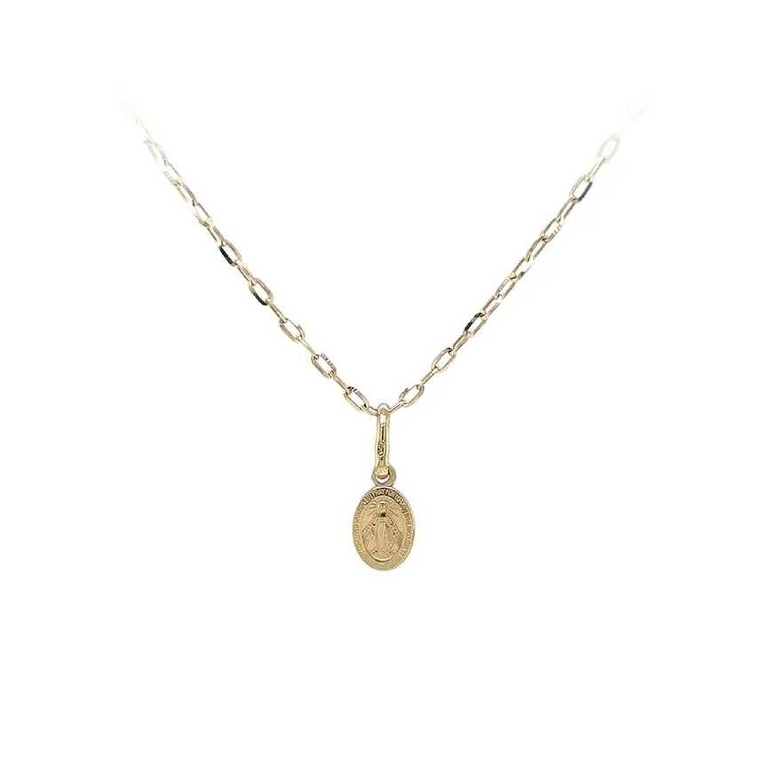 Goldanhänger mit feinem Bild der Jungfrau Maria