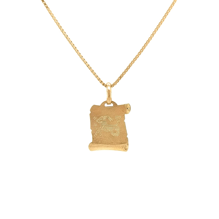 Gold-Anhänger Zeichen des Steinbocks