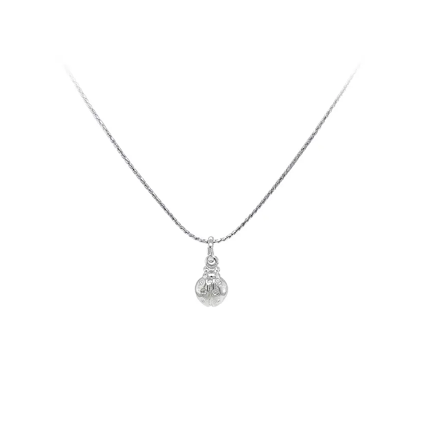 Anhänger Marienkäfer aus Weißgold