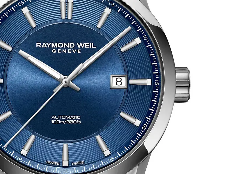 Raymond Weil Freelancer Herrenuhr mit blauem Zifferblatt 2731-ST-50001
