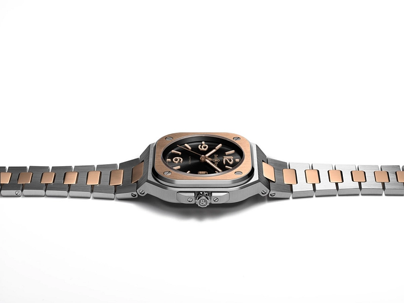 Bell & Ross BR 05 Schwarzer Stahl & Gold BR05A-BL-STPG/SSG