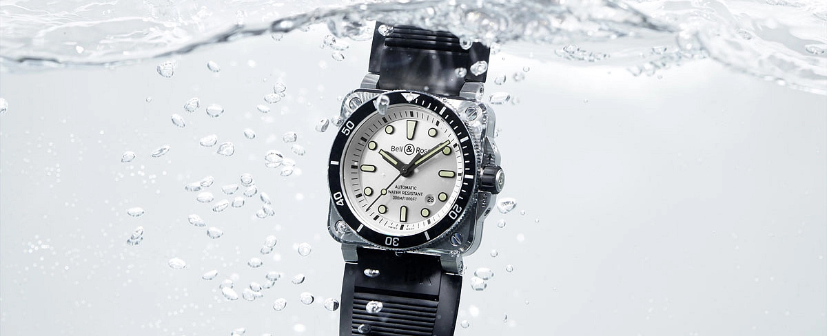 Bell & Ross BR03-92 Taucher Weiß BR0392-D-WH-ST/SRB