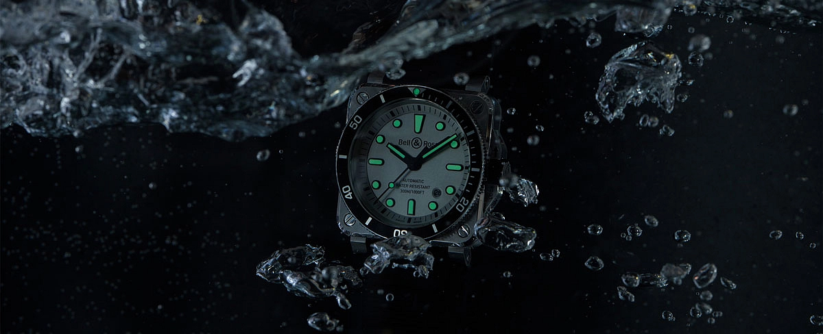 Bell & Ross BR03-92 Taucher Weiß BR0392-D-WH-ST/SRB