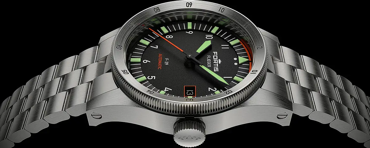 Forits Flieger F-39 Automtic auf Block Armband F4220005