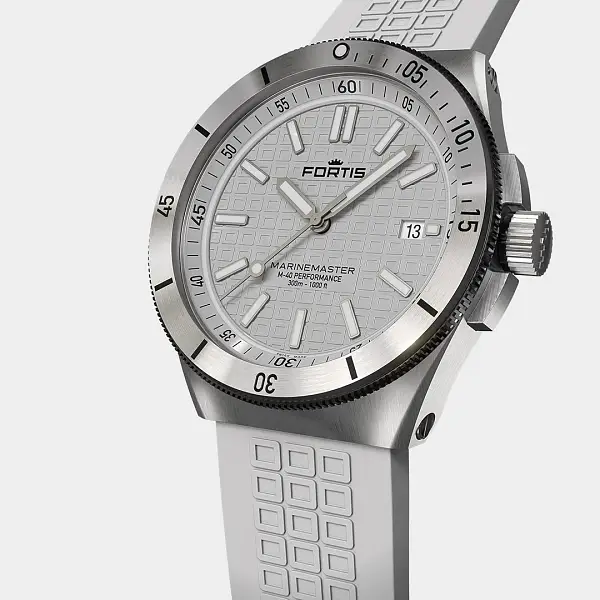 Fortis Marinemaster M-40 Schneeweiß auf Horizon Band F8120009