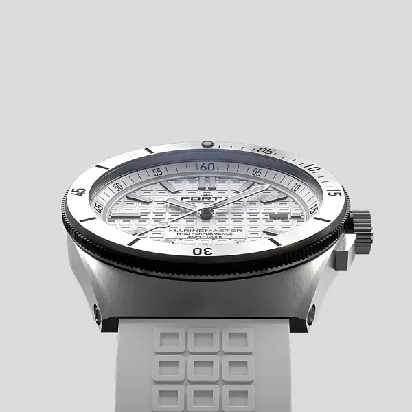Fortis Marinemaster M-40 Schneeweiß auf Horizon Band F8120009