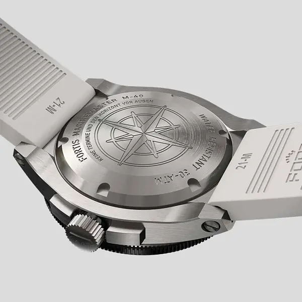Fortis Marinemaster M-40 Schneeweiß auf Horizon Band F8120009