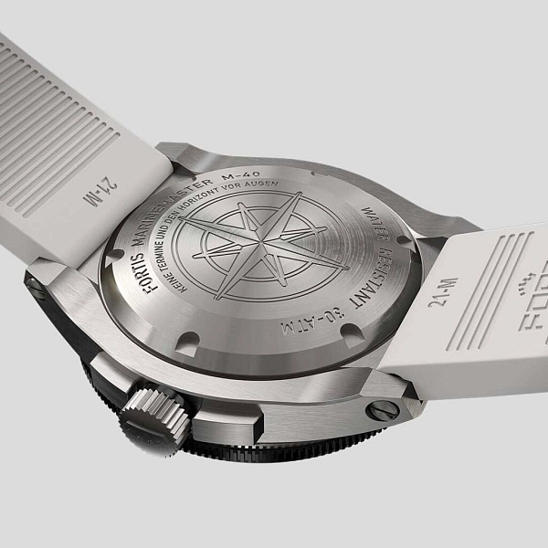 Fortis Marinemaster M-40 Schneeweiß auf Horizon Band F8120009