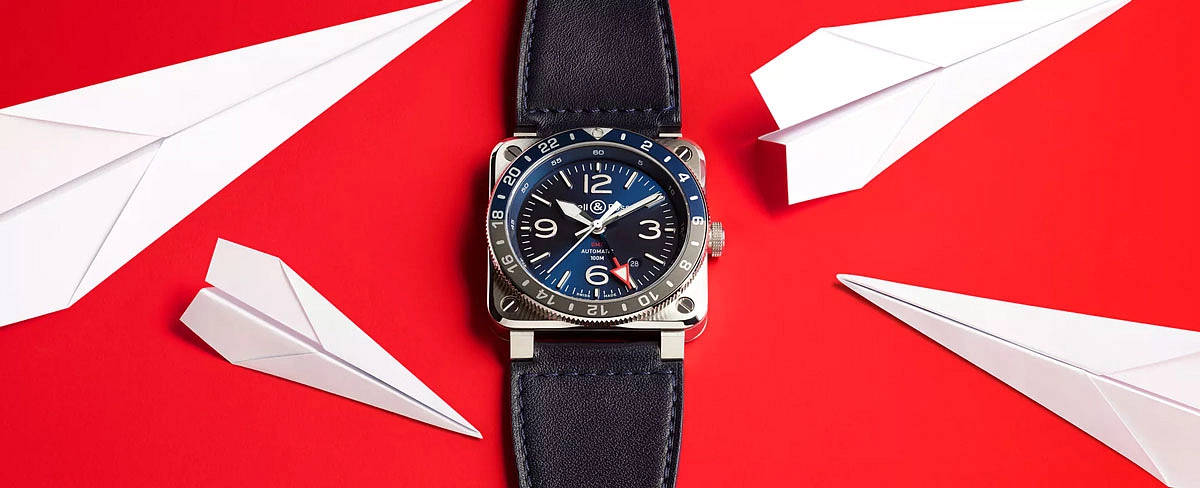 Bell & Ross BR 03-93 GMT Blau BR0393-BLU-ST/SCA