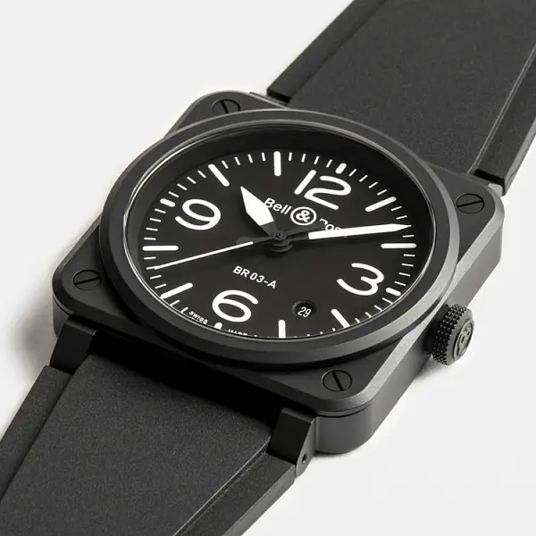 Bell & Ross BR 03 Schwarz Matt BR03A-BL-CE/SRB