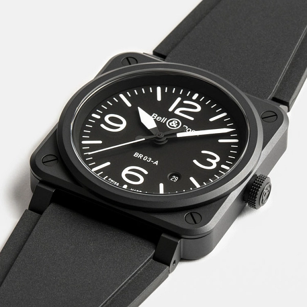 Bell & Ross BR 03 Schwarz Matt BR03A-BL-CE/SRB