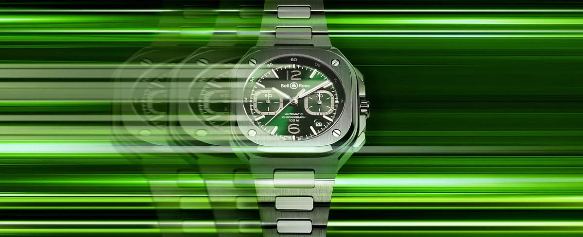 Bell & Ross BR 05 Chrono Grüner Stahl BR05C-GN-ST/SST