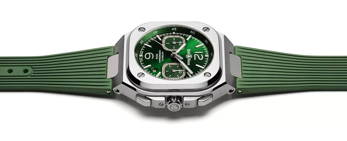 Bell & Ross BR 05 Chrono Grüner Stahl BR05C-GN-ST/SRB
