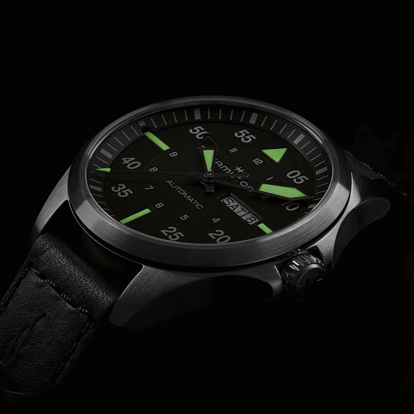 Hamilton Khaki Luftfahrt Pilot Tag Datum Auto H64635560
