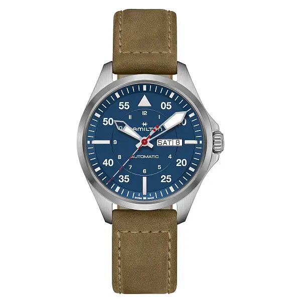 Hamilton Khaki Aviation Pilot Day Date Auto - Air - Glaciers Edition H64655941