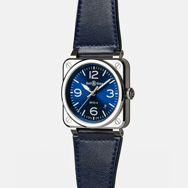 Bell & Ross BR 03 Stahlblau BR03A-BLU-ST/SCA