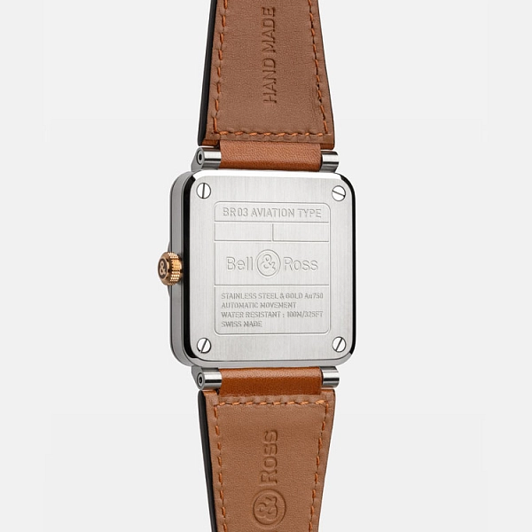 Bell & Ross BR 03 Weißer Stahl & Gold BR03A-WH-STPG/SCA