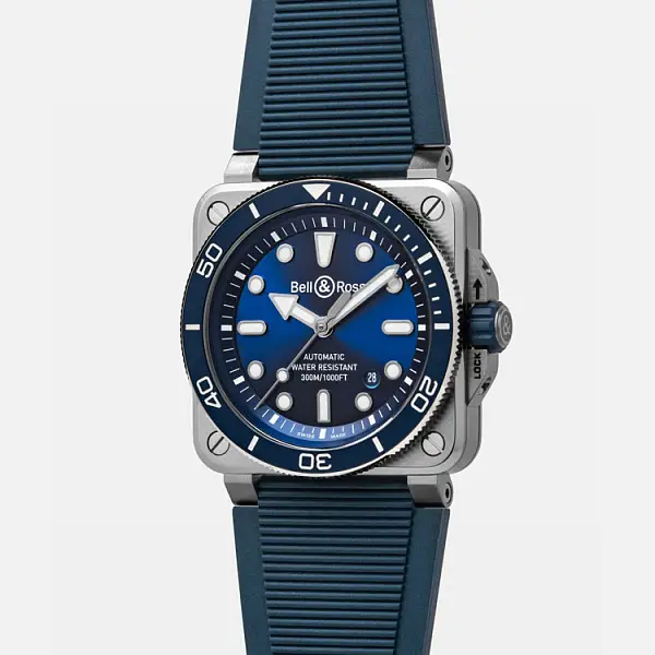 Bell & Ross BR 03 Diver Blau Stahl BR03A-D-BLU-ST/SRB