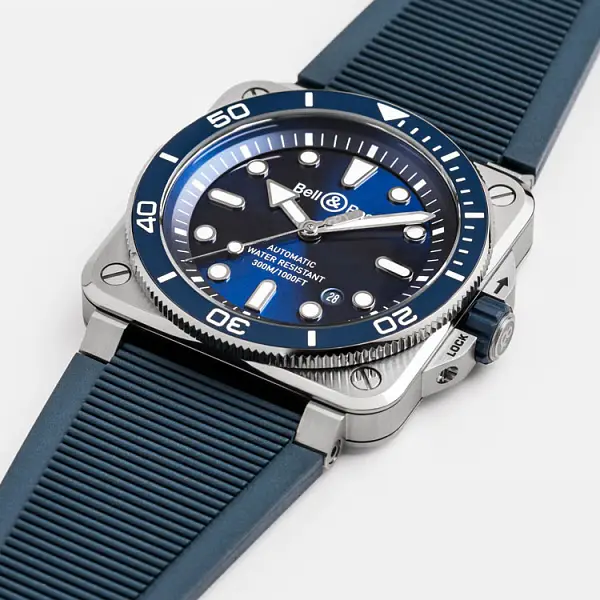 Bell & Ross BR 03 Diver Blau Stahl BR03A-D-BLU-ST/SRB