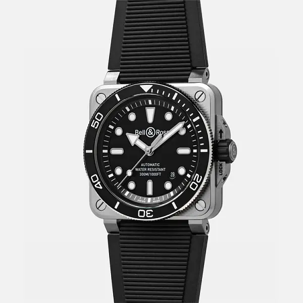 Bell & Ross BR 03 Diver Schwarzer Stahl BR03A-D-BL-ST/SRB