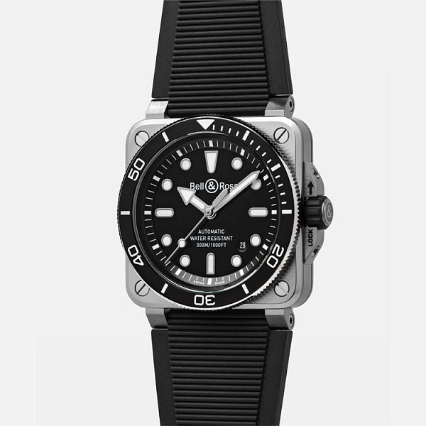 Bell & Ross BR 03 Diver Schwarzer Stahl BR03A-D-BL-ST/SRB
