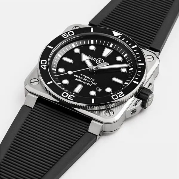 Bell & Ross BR 03 Diver Schwarzer Stahl BR03A-D-BL-ST/SRB