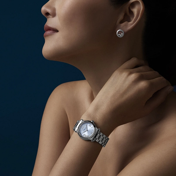 Gold-Ohrringe Chopard Happy Diamonds 83A018-1001
