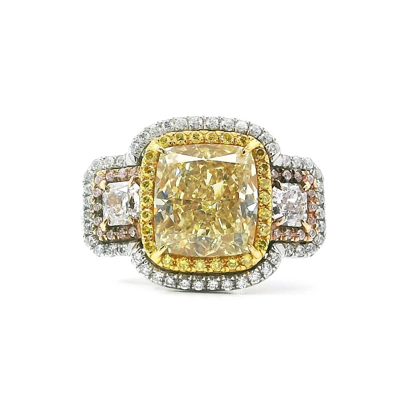 Goldring mit gelbem Fancy-Diamanten