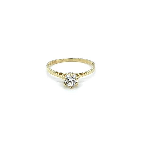 Gold Verlobungsring mit Zirkon