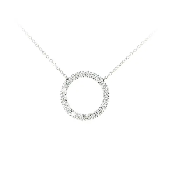 Zeitlose Halskette aus Weißgold mit Diamanten