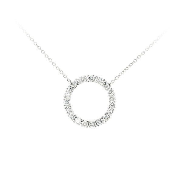 Zeitlose Halskette aus Weißgold mit Diamanten