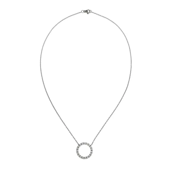 Zeitlose Halskette aus Weißgold mit Diamanten