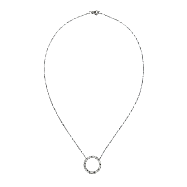 Zeitlose Halskette aus Weißgold mit Diamanten