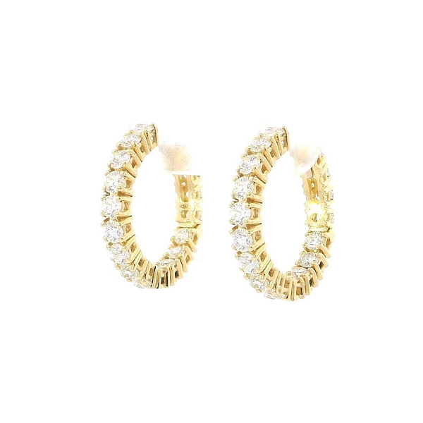 Zeitlose runde Ohrringe aus Gold und Diamanten