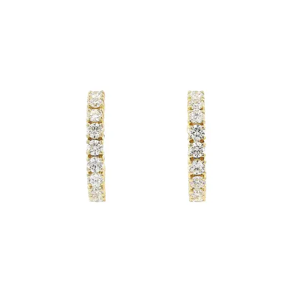 Zeitlose runde Ohrringe aus Gold und Diamanten