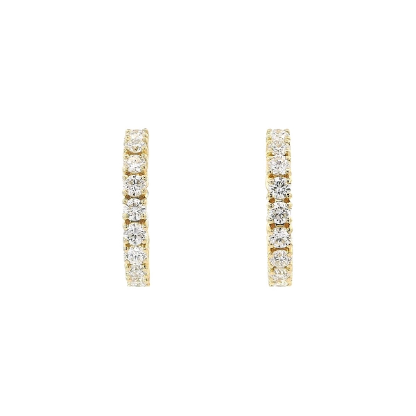 Zeitlose runde Ohrringe aus Gold und Diamanten