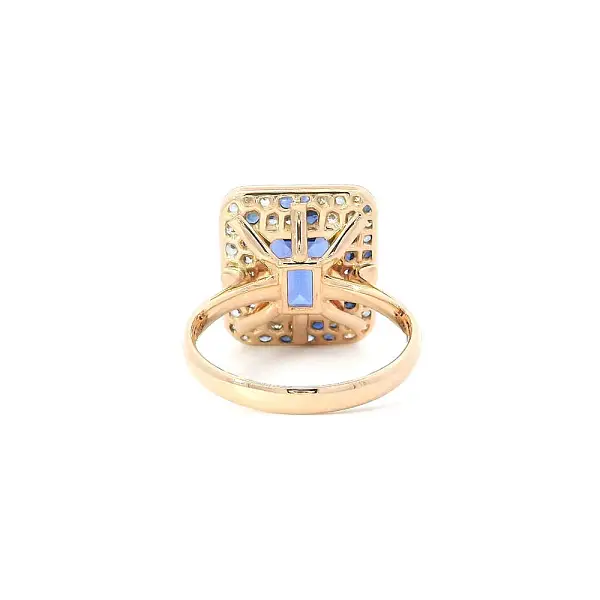 Exklusiver Ring mit Tansanit, Saphiren und Diamanten Einzigartiger Luxus