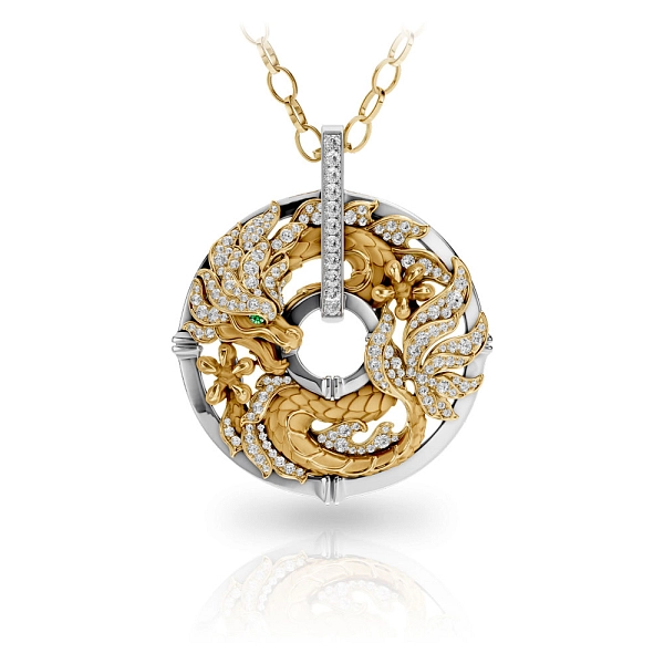 Halskette Carrera Y Carrera New Shanghai Maxi Pave