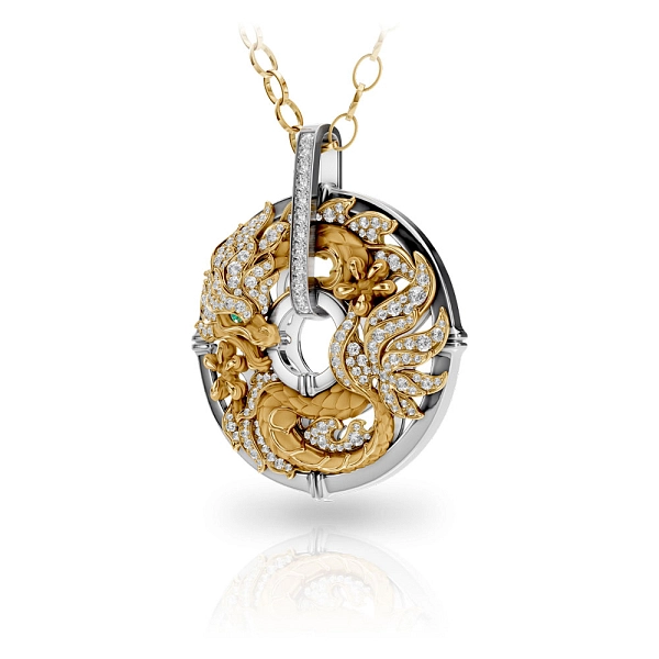 Halskette Carrera Y Carrera New Shanghai Maxi Pave