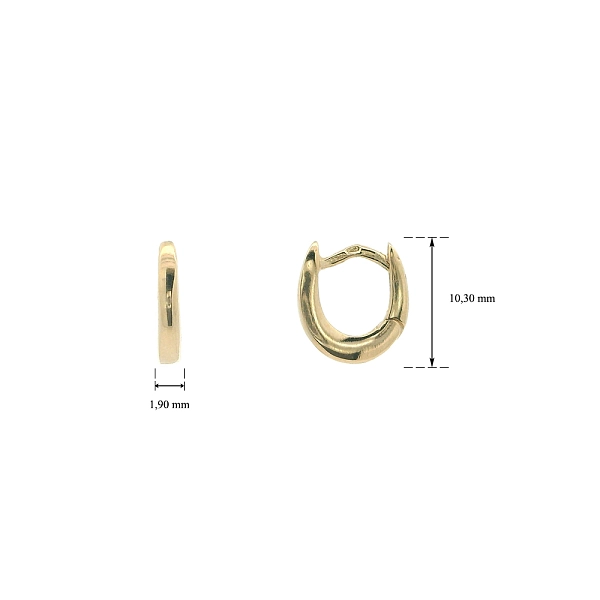 Elegante Creolen aus 14K Gelbgold