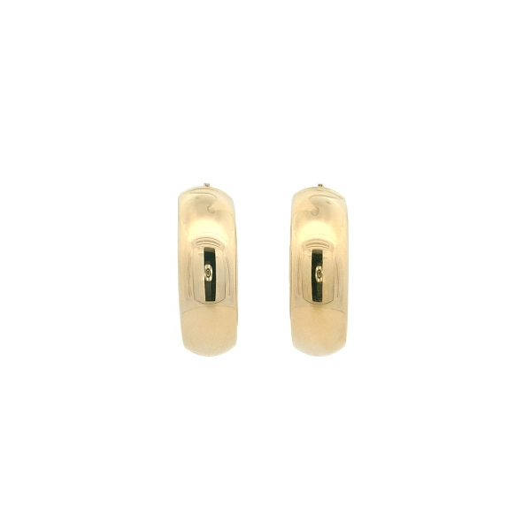 Breite Creolen aus 14K Gelbgold, Ø 27,30 mm