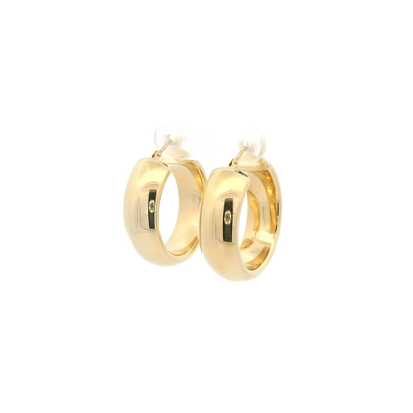 Breite Creolen aus 14K Gelbgold, Ø 27,30 mm